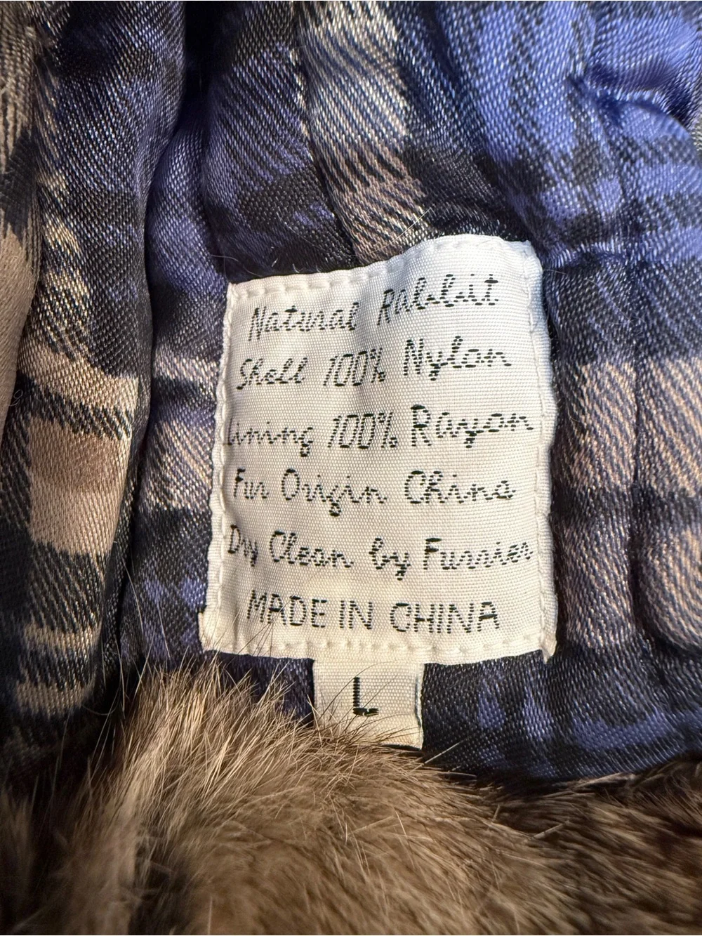 American Eagle Outfitters Natural Rabbit Fur Aviator Trapper Hat Green Size L